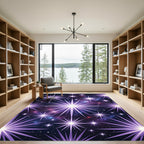 Purple Starburst Galaxy Abstract Rug