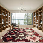 Vintage Distressed Heart Lace Tapestry Rug