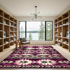 Plum Arrow Tribal Stripe Rug
