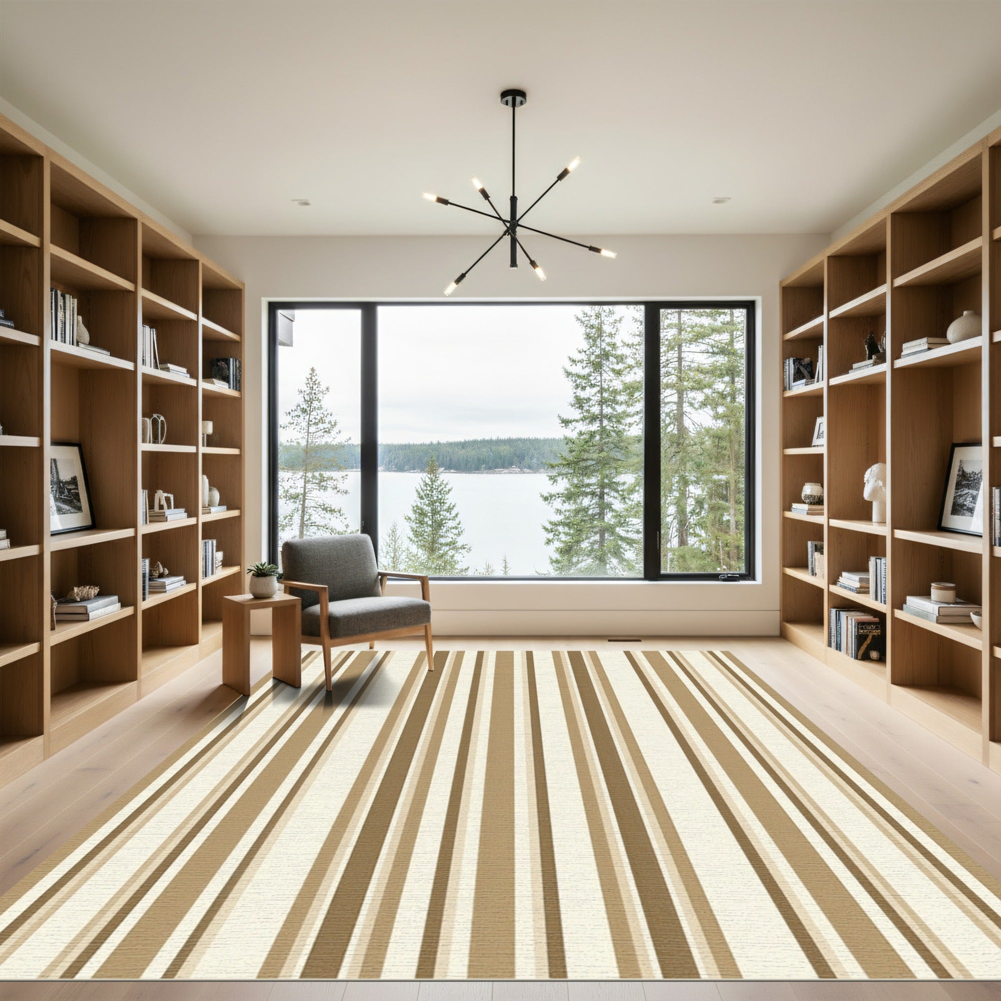 Earthy Tones Vertical Stripes Rug