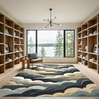 Neutral Cloudscape Layered Abstract Horizon Rug