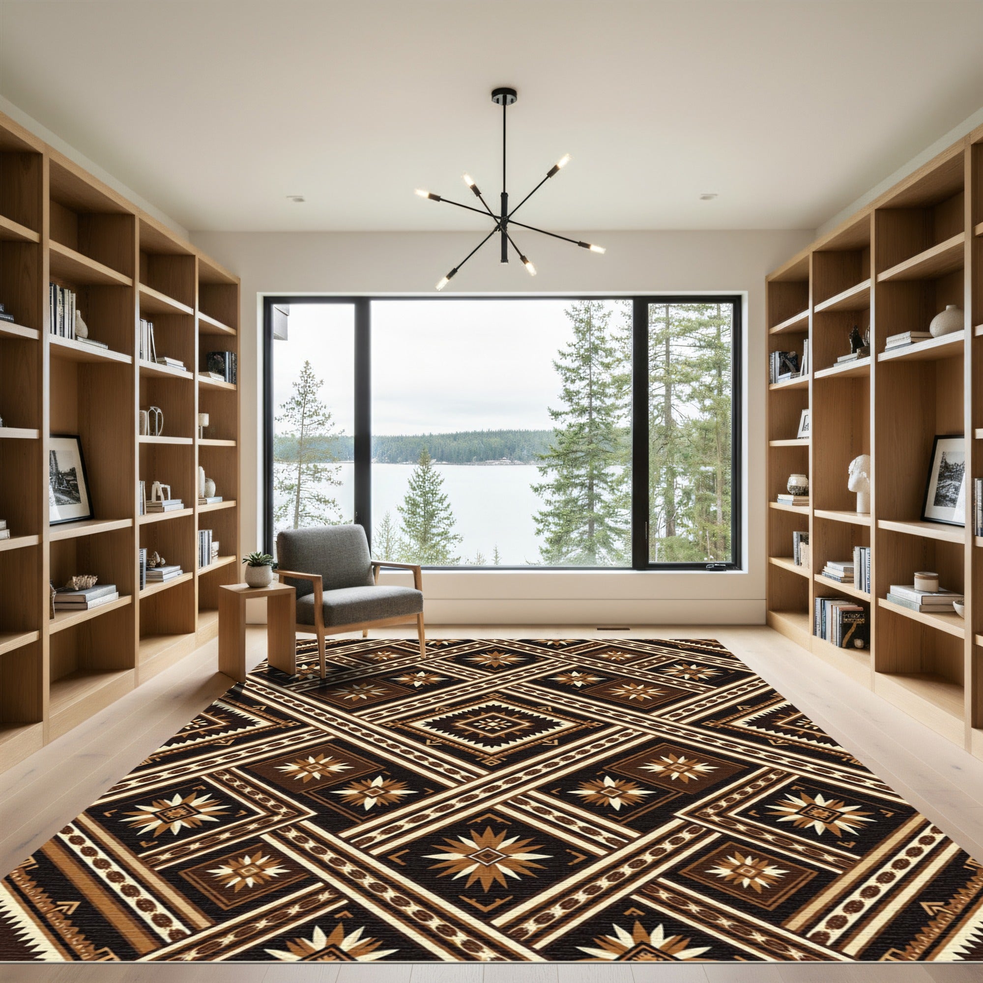 Earth Tones Tribal Star Medallion Rug