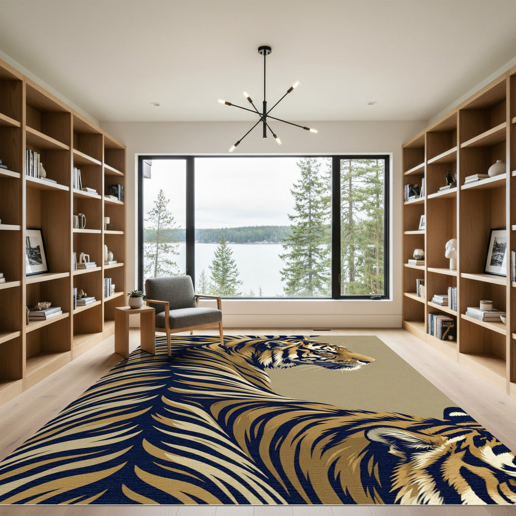 Bold Tiger Stripe Majestic Creature Rug