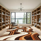 Modern Earthy Curved Arch Abstract Rug