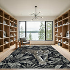 Monochromatic Tiger Jungle Canopy Rug