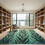 Lush Green Kelp Forest Underwater Rug