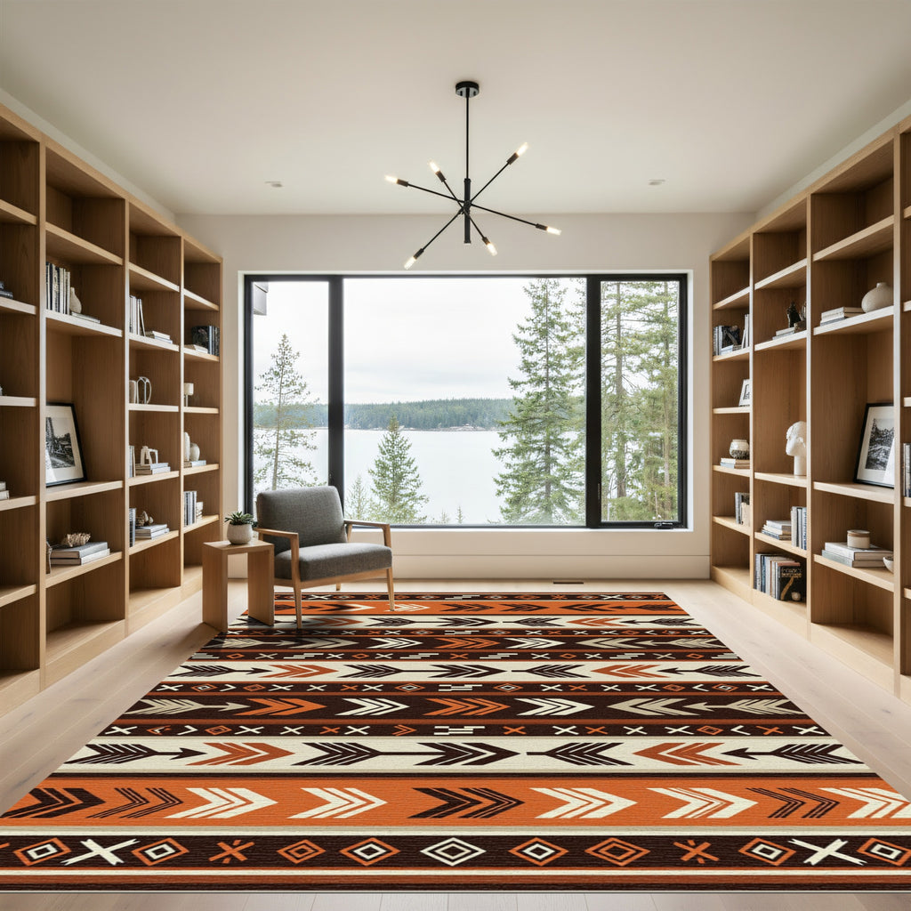 Earthy Arrow Native Stripe Rug