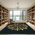 Golden Arrow Radial Sunburst Rug