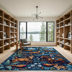Enchanted Forest Hunt Wildlife Tapestry Rug