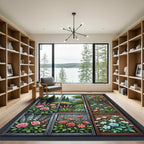 Enchanted Window Garden Floral Botanical Rug