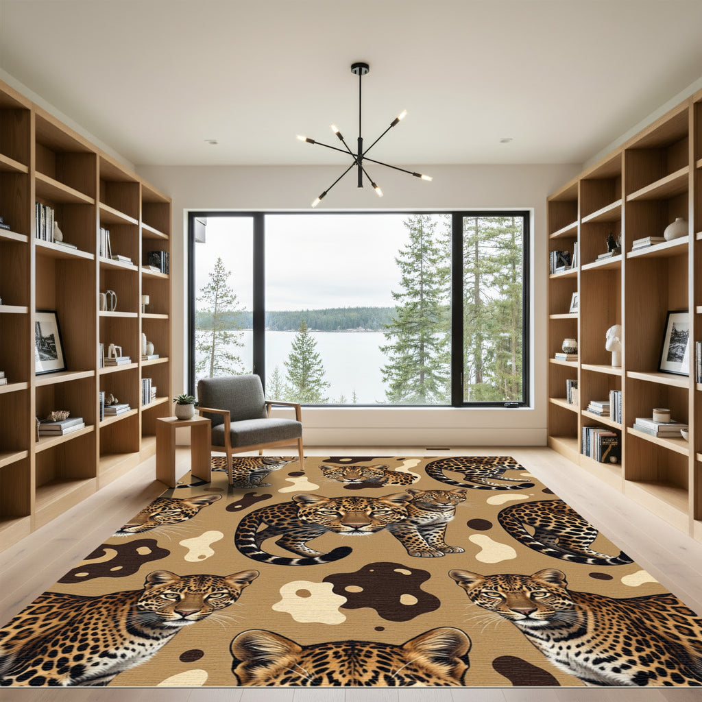 Leopard Spots Animal Print Rug
