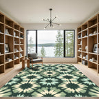 Hexagonal Starbloom Tie-Dye Rug