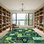Emerald Medley Patchwork Geometric Rug