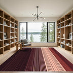 Deep Burgundy Graduated Stripe Rug