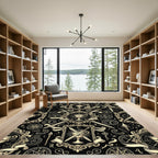 Gothic Occult Chalice and Sword Tapestry Rug