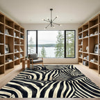 Bold Zebra Stripe Texture Rug