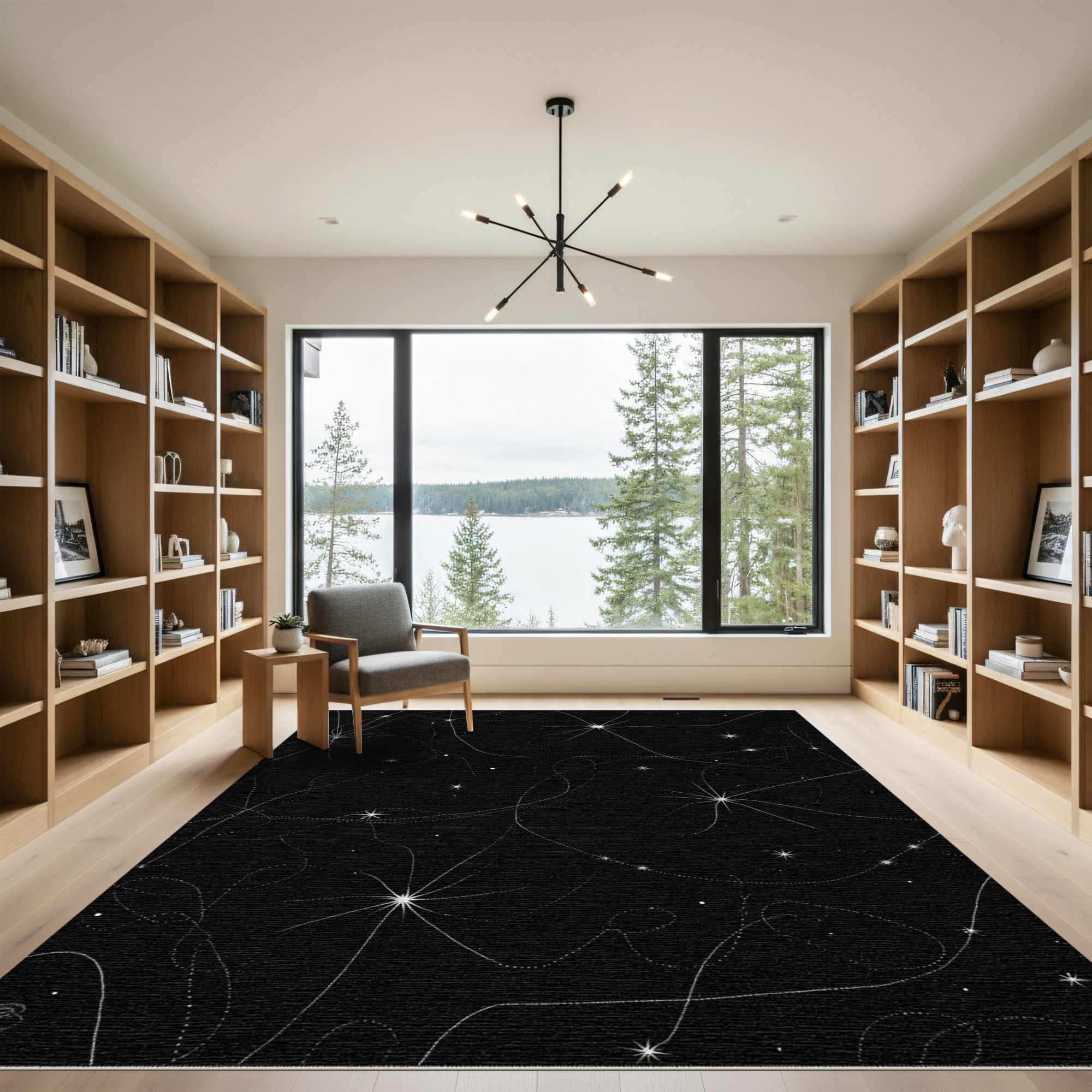 Celestial Nebula Sparkle Trail Rug