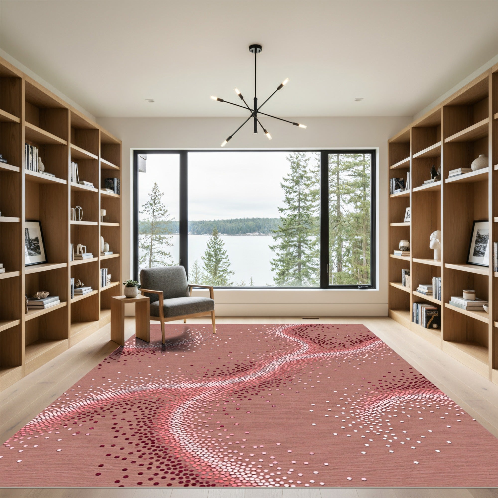 Rose Gold Stardust Ripple Rug