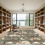Whimsical Sleeping Mice and Moon Nightscape Rug