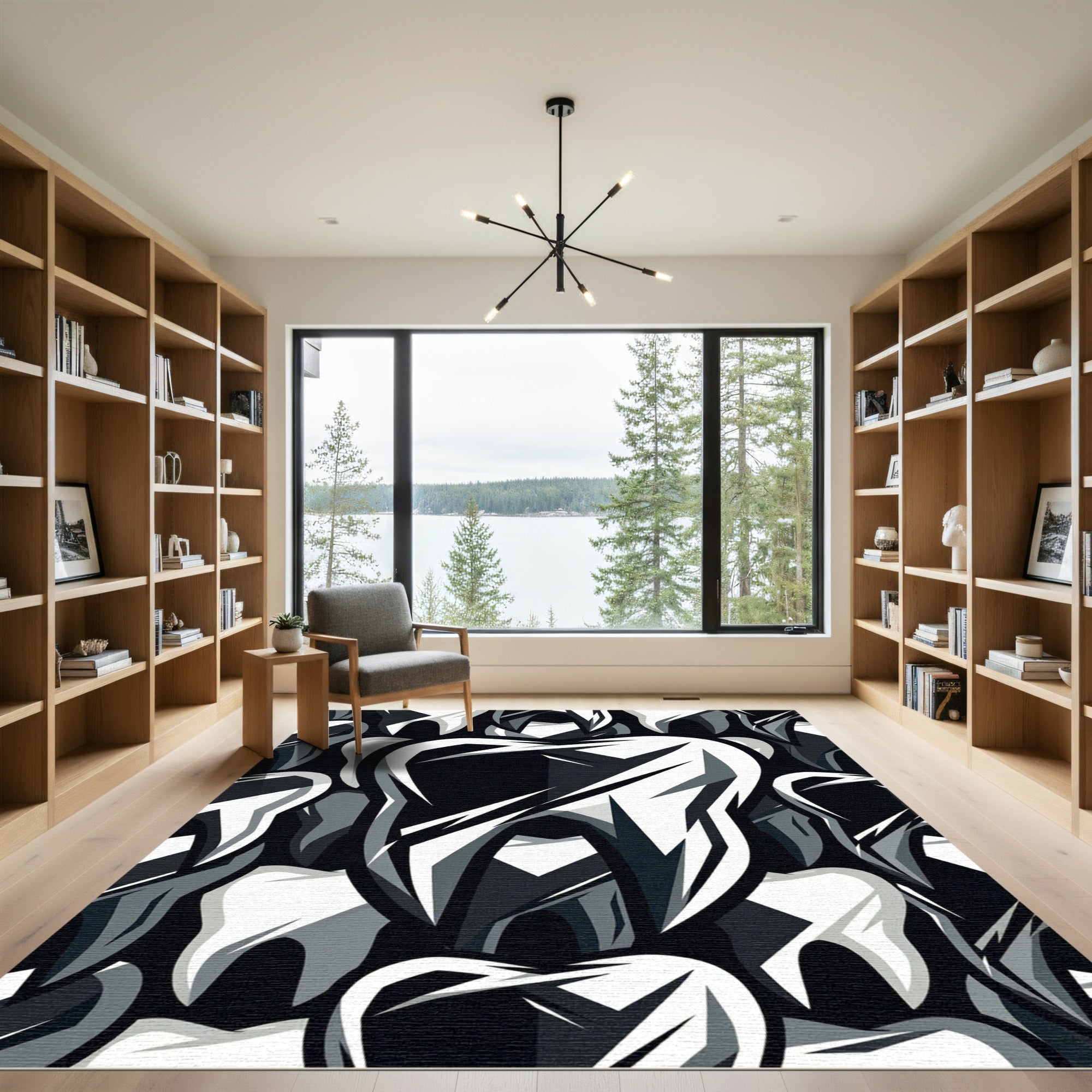 Monochromatic Abstract Tooth Repeat Rug