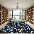 Pastel Drops and Bubbles Swirl Rug