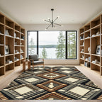 Brown Mushroom Staircase Optical Illusion Rug