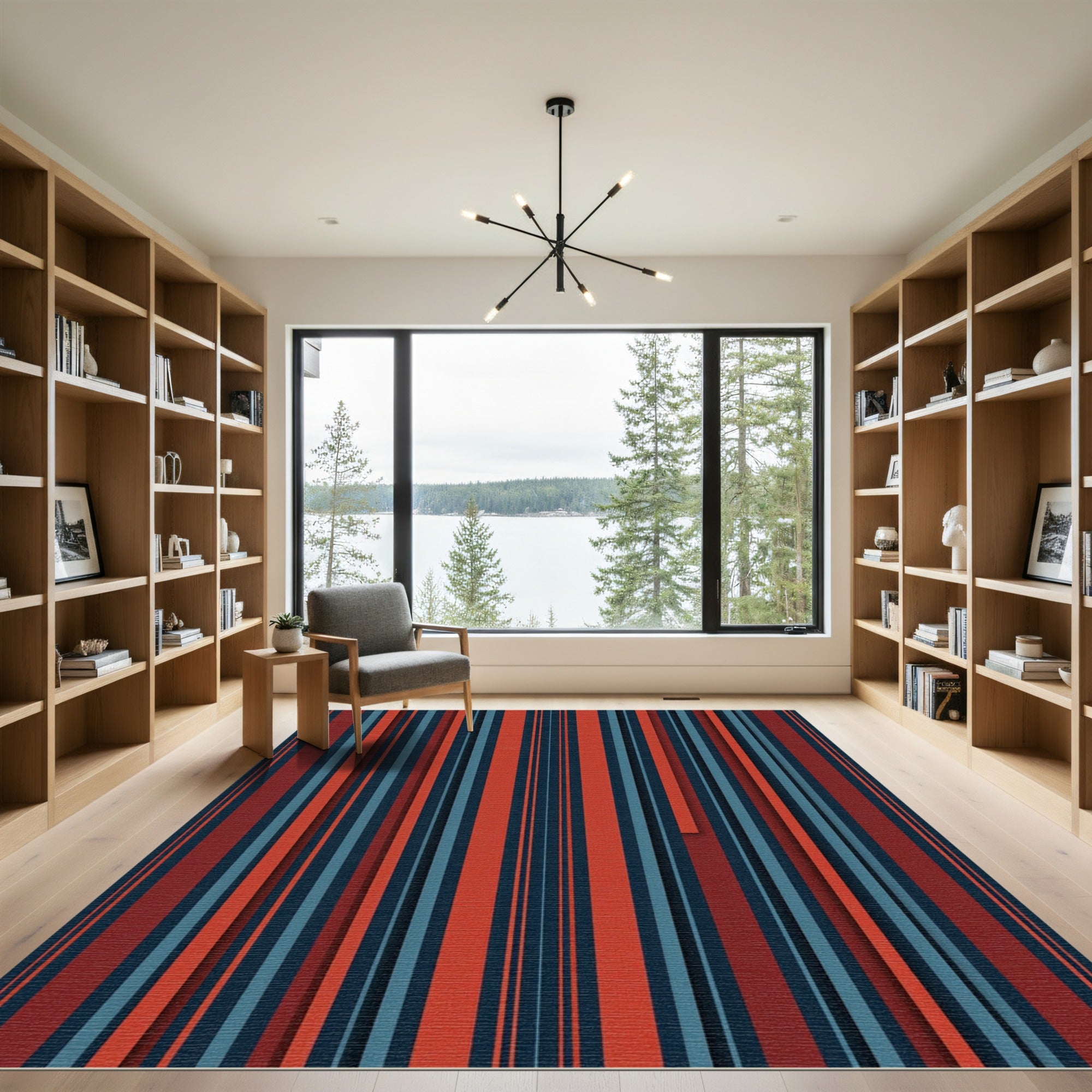 Autumn Sunset Vertical Stripe Rug