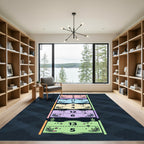 Pastel Numbered Botanical Graphic Panel Rug