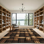 Rich Woven Wood Grain Texture Rug