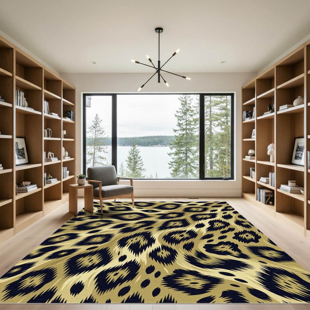 Bold Gold Jaguar Spots Rug