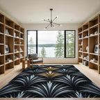 Golden Fan Art Deco Burst Rug