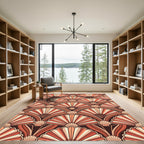 Coral Fan Shell Art Deco Rug
