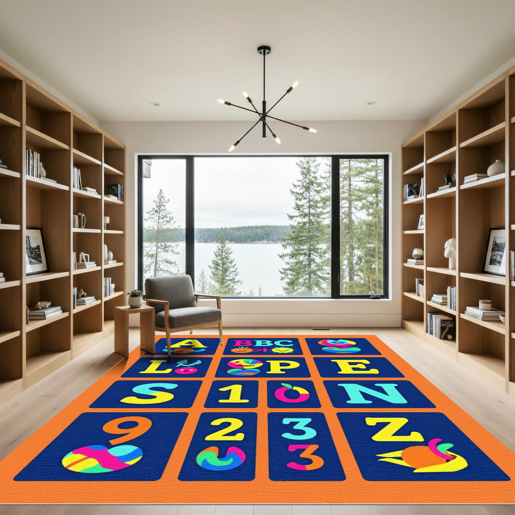Bold Alphabet Colors Fun Icons Rug