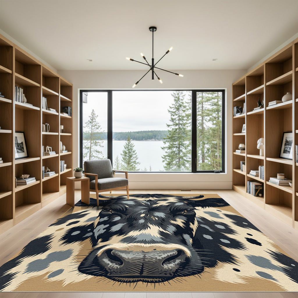 Farmhouse Dairy Cow Portrait Rug