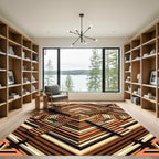 Modern Geometric Staircase Illusion Rug