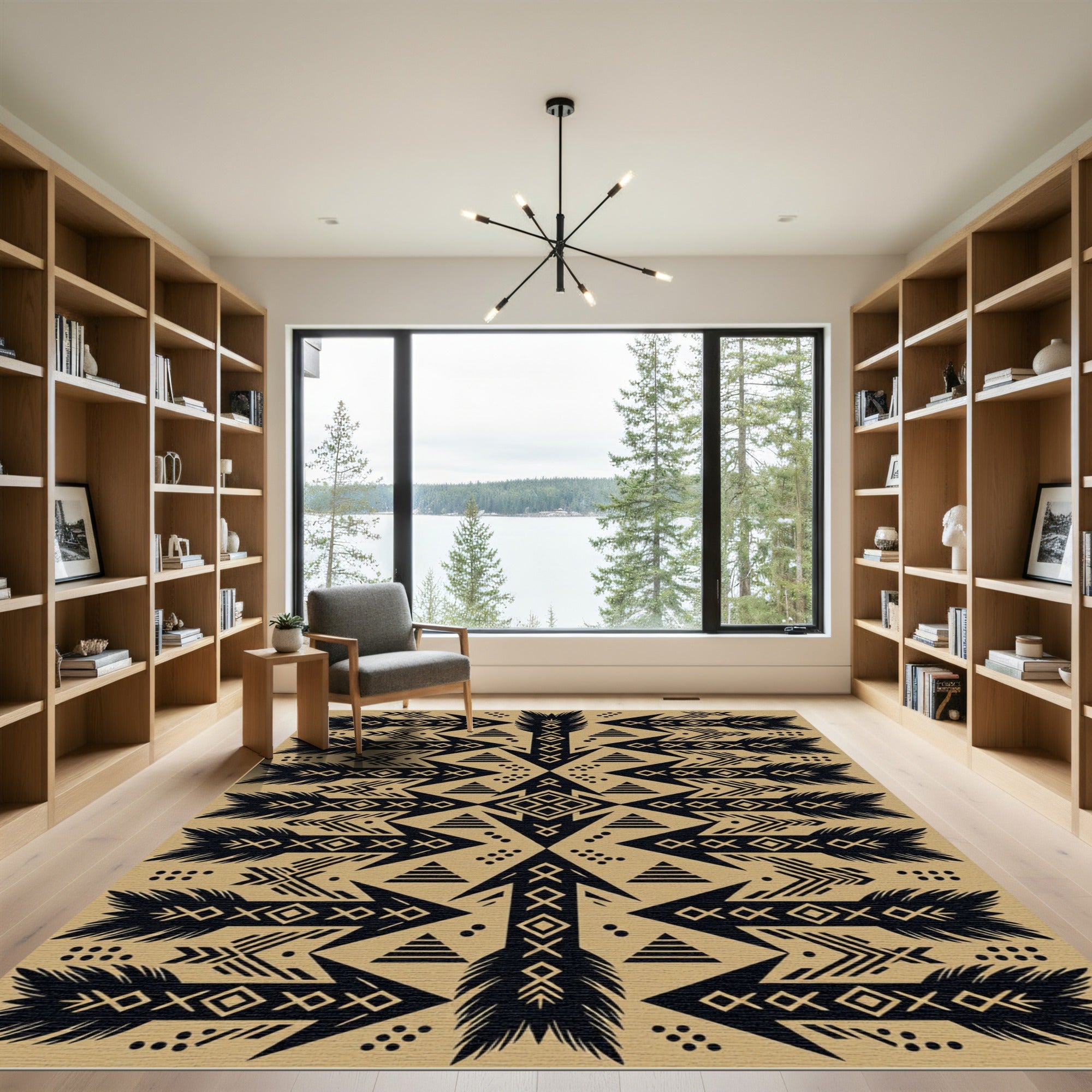 Tribal Arrow Earth Tone Geometric Rug