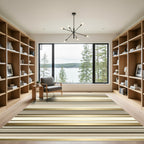 Gilded Horizontal Stripe Glamour Rug