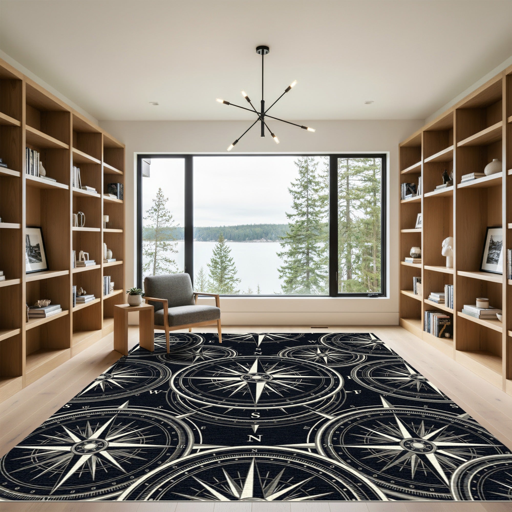 Antique Compass Rose Collection Rug