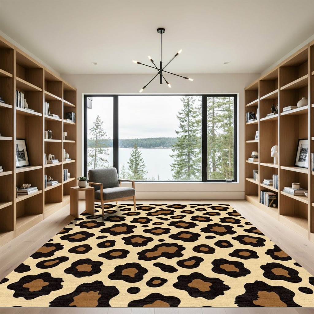 Classic Leopard Spot Contemporary Rug