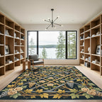 Golden Rose Trellis with Grape Vines Rug