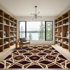 Geometric Starburst Medallion Cream Rug