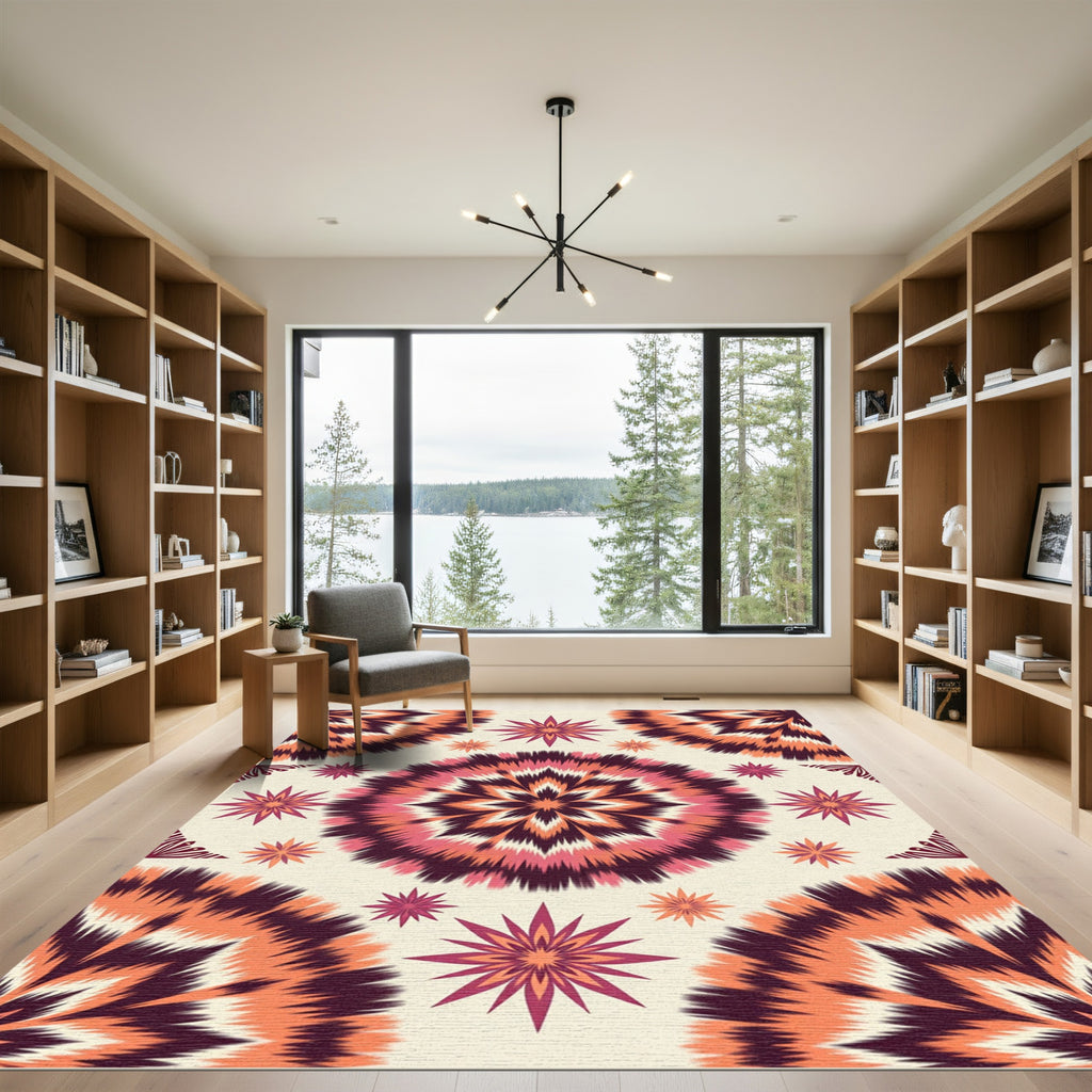 Radiant Sunburst Tie Dye Rug