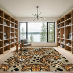 Majestic Cheetah Spots Repeating Portrait Rug