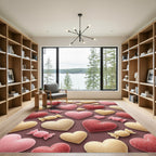 Sweet Heart And Candy Sugar Motif Rug