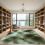 Sage Green Halftone Organic Loops Rug