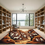 Earthy Canyon Petroglyph Ancient Cave Art Rug