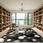 Monochromatic Spherical Abstract Polka Dot Rug