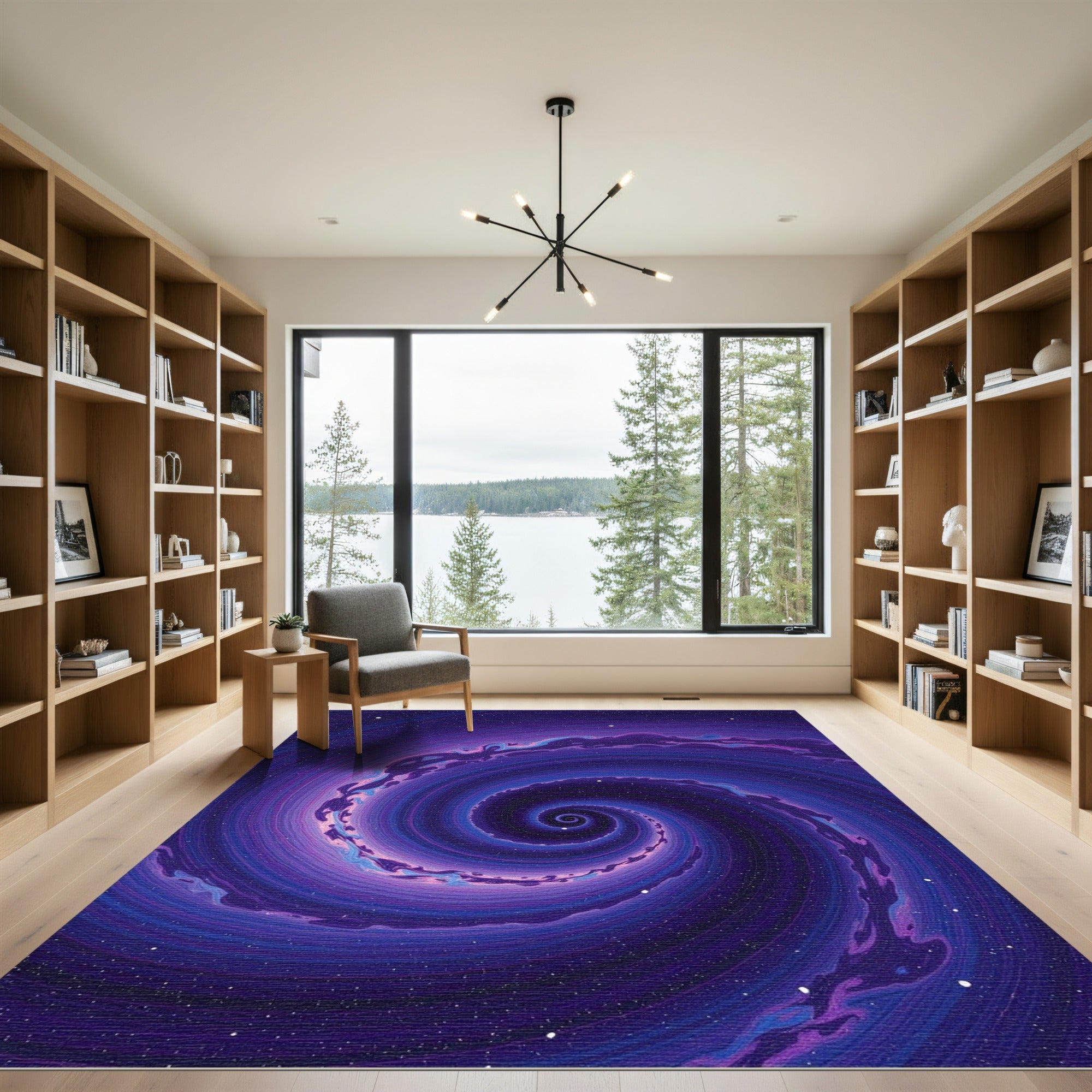 Deep Space Swirling Nebula Rug
