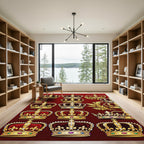 Regal Red Gold Crown Collection Rug