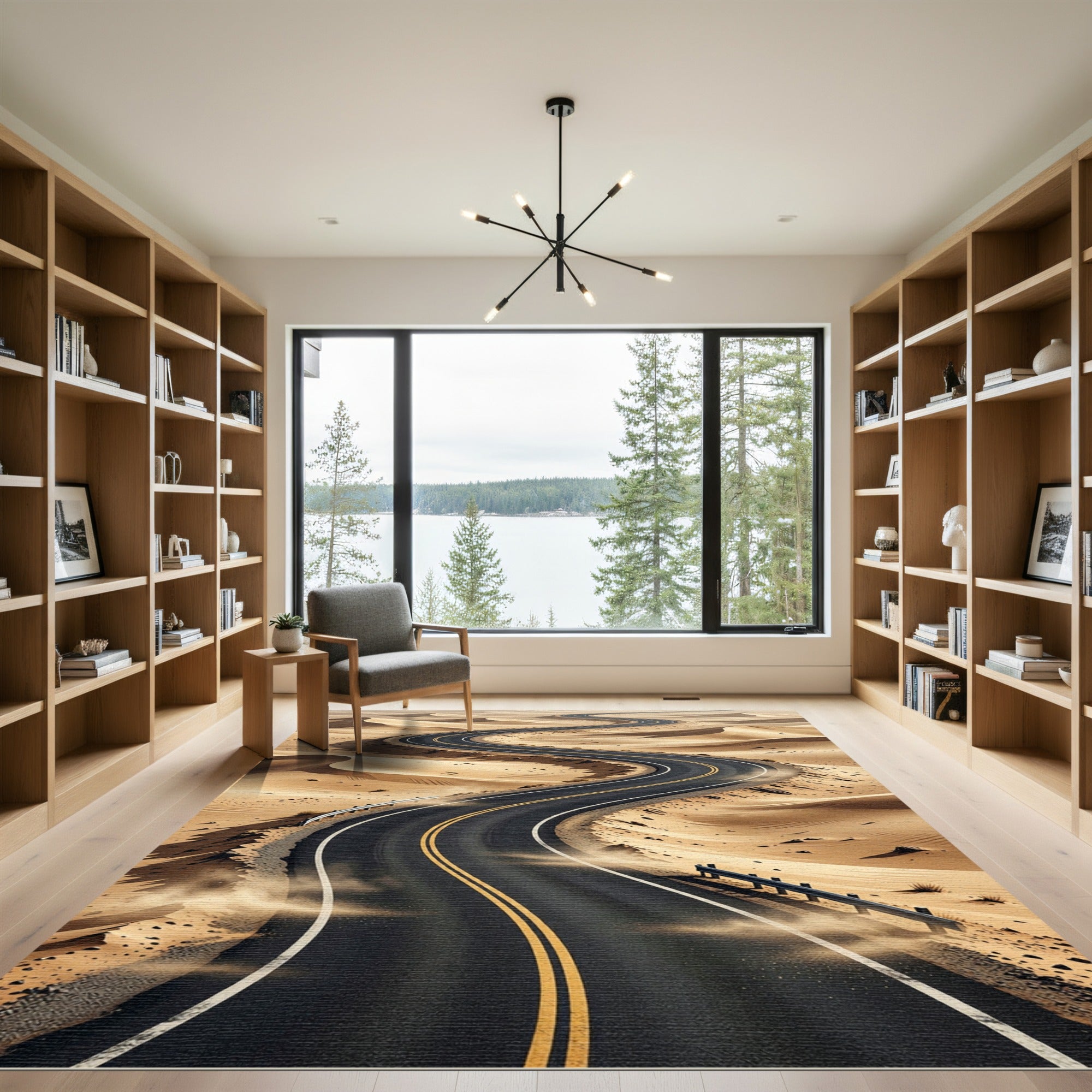 Desert Winding Road Golden Dunes Rug